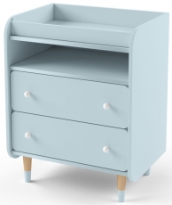 Комод с пеленальным столиком IndigoWood Bubble II blue